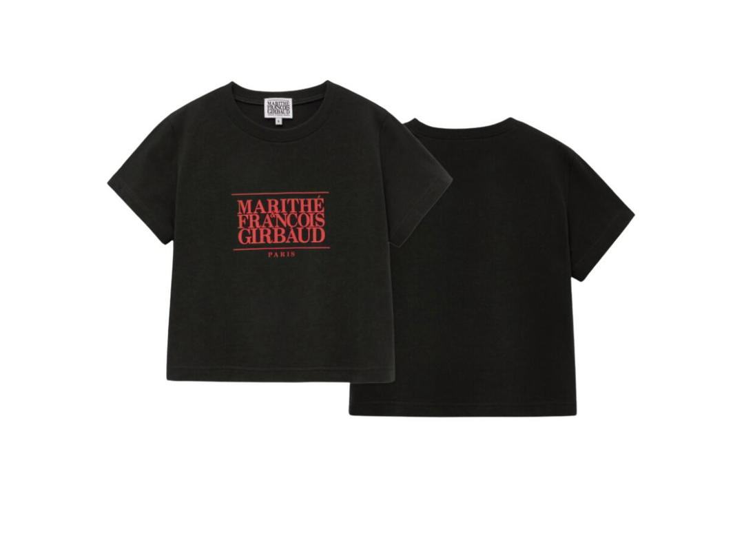 Marithe Francois Girbaud Marithe Francois Girbaud W Classic Logo Crop Tee Charcoal (SS24)
