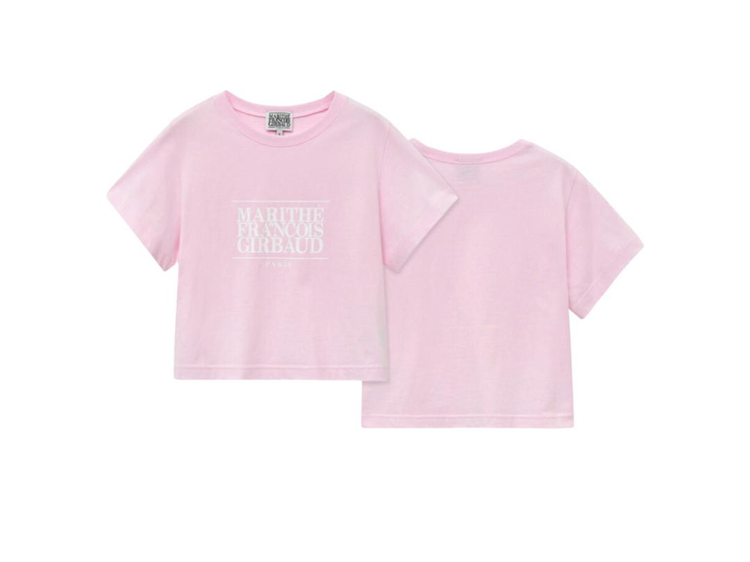 Marithe Francois Girbaud Marithe Francois Girbaud W Classic Logo Crop Tee Light Pink (SS24)