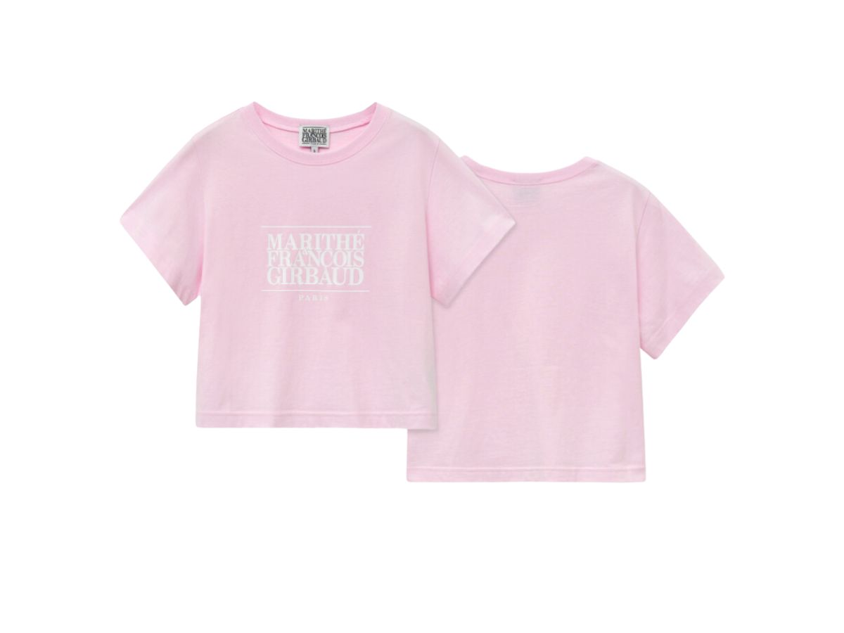 Marithe Francois Girbaud Marithe Francois Girbaud W Classic Logo Crop Tee Light Pink (SS24)