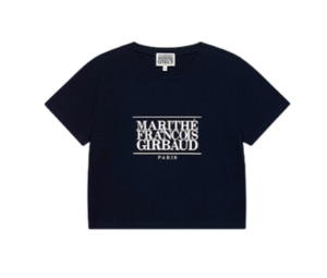 Buy Marithe Francois Girbaud W Classic Logo Crop Tee Navy at Sasom – Authentic and Ready to Ship