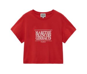 Buy Marithe Francois Girbaud W Classic Logo Crop Tee Red (SS24) at Sasom – Authentic and Ready to Ship