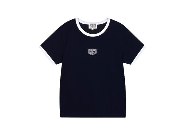 Marithe Francois Girbaud Marithe Francois Girbaud W Classic Logo Ringer Tee Navy - view 1