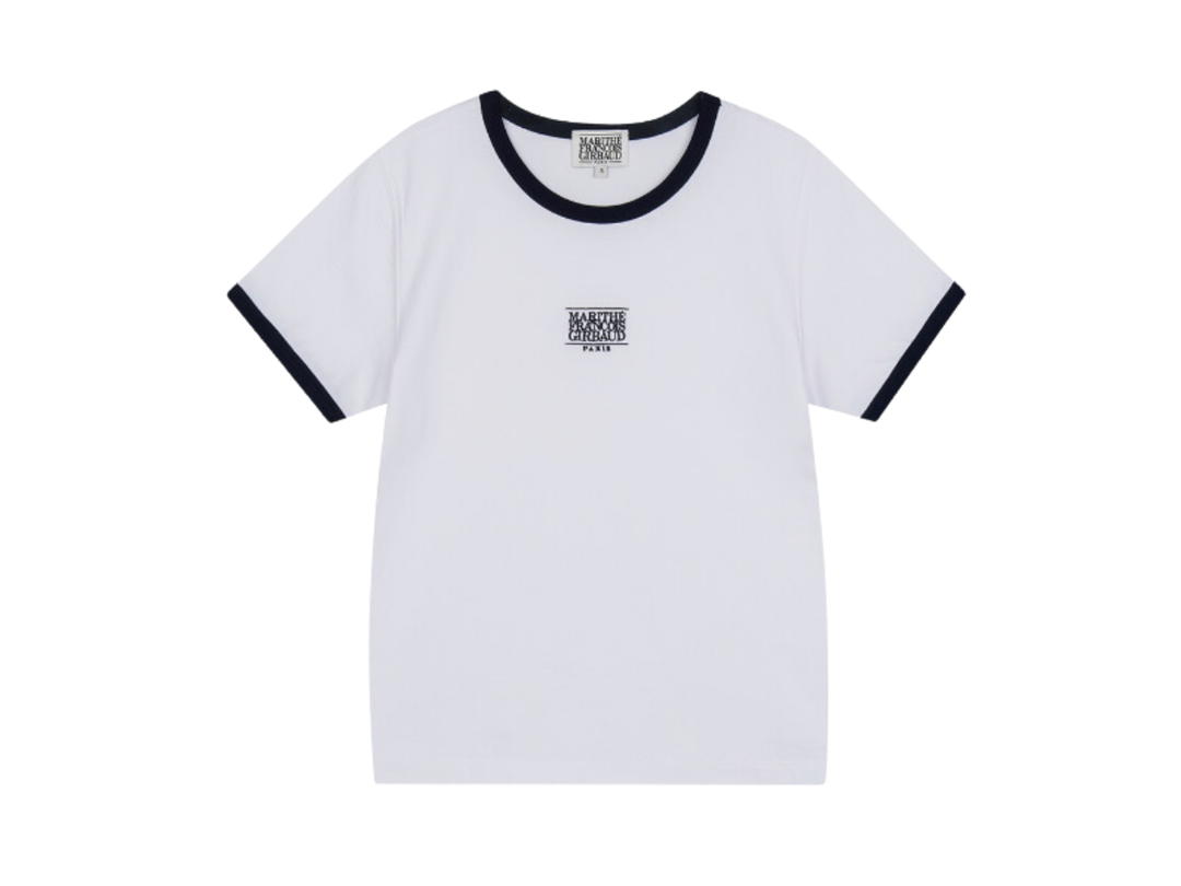 Marithe Francois Girbaud Marithe Francois Girbaud W Classic Logo Ringer Tee White