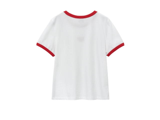 Marithe Francois Girbaud Marithe Francois Girbaud W Classic Logo Ringer Tee White Red - view 2