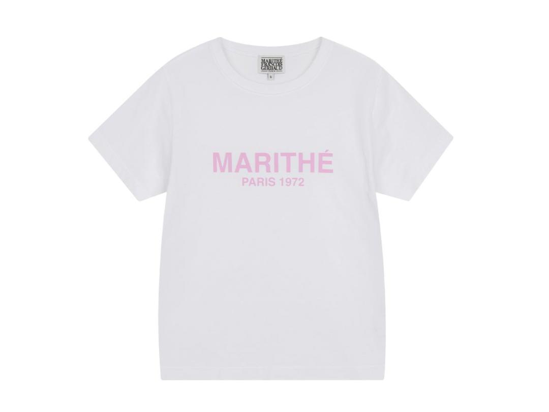 Marithe Francois Girbaud Marithe Francois Girbaud W Regular Logo Tee White-Pink