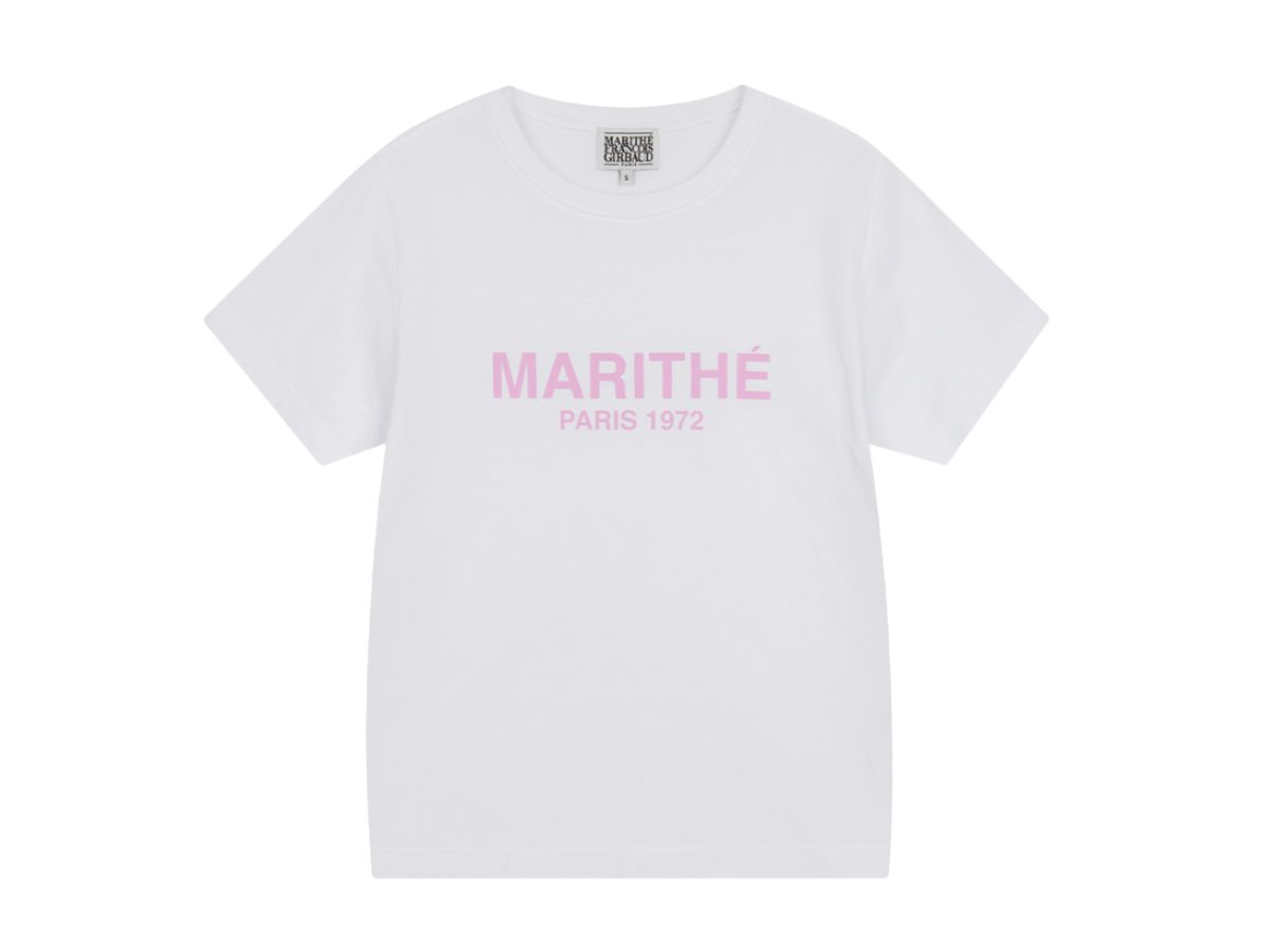 Marithe Francois Girbaud Marithe Francois Girbaud W Regular Logo Tee White-Pink