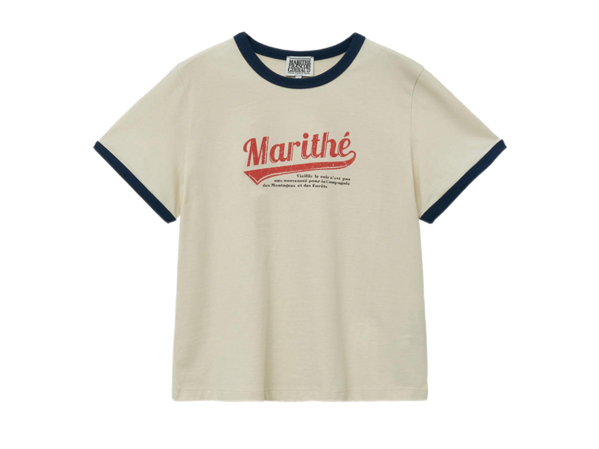 Marithe Francois Girbaud Marithe Francois Girbaud W Vintage Baseball Ringer Tee Ivory