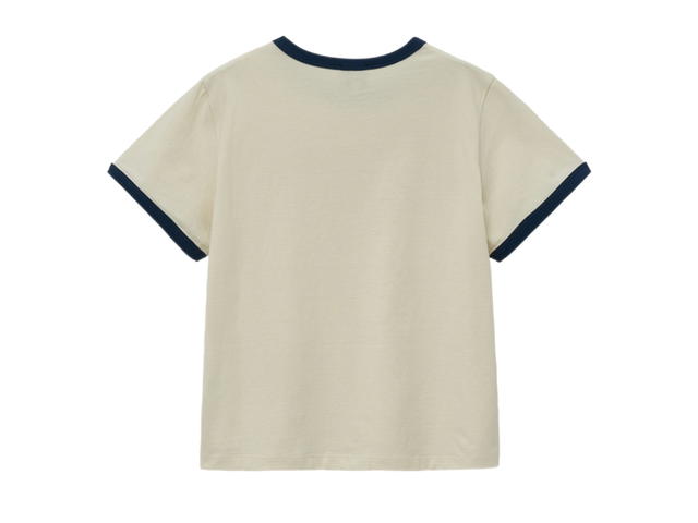 Marithe Francois Girbaud Marithe Francois Girbaud W Vintage Baseball Ringer Tee Ivory - view 2