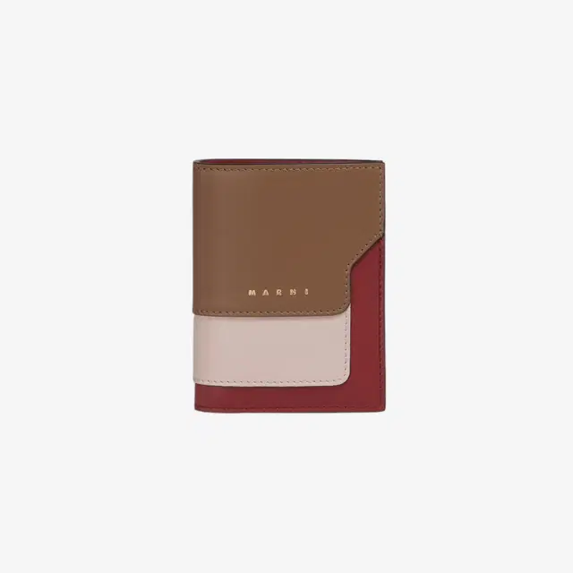 Marni Marni Saffiano Bi-Fold Wallet Gold Brown Quartz Burgundy - view 2
