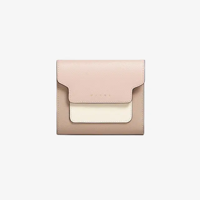 Marni Marni Saffiano Tri-Fold Wallet Camellia Talc - view 2