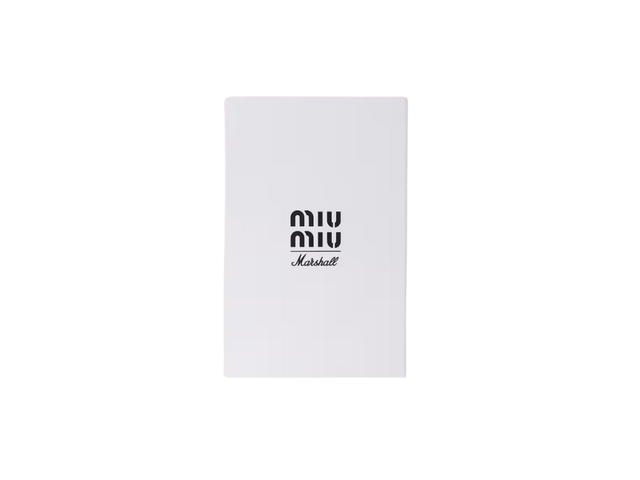 Miu Miu Marshall X Miu Miu Headphones With Leather Case Metal Metal Lettering Logo Black - view 3