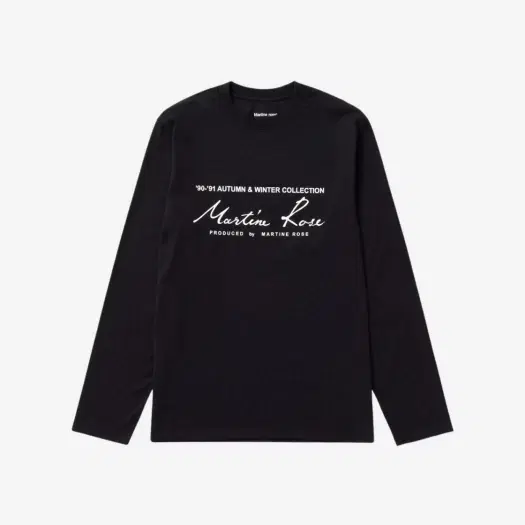 Buy Martine Rose Classic Long Sleeve T-Shirt Black at Sasom – Authentic and Ready to Ship