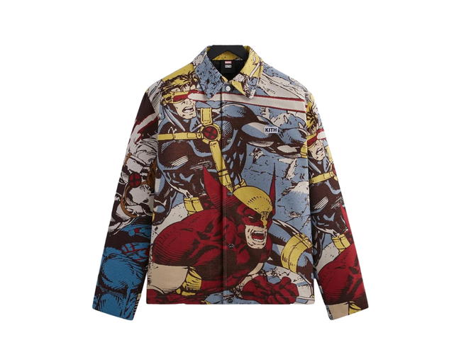 Kith Marvel Kith For X-Men Tapestry Coaches Jacket Black - view 1