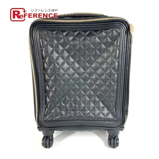 Buy Matelasse Quilted CC Logo CC Mark Suitcase 4-wheel travel bag Chain travel bagCarry Bag at Sasom – Authentic and Ready to Ship