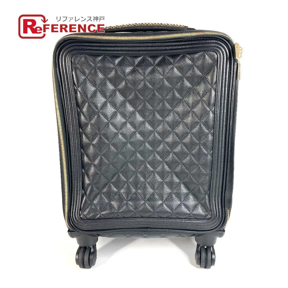 Chanel Matelasse Quilted CC Logo CC Mark Suitcase 4-wheel travel bag Chain travel bagCarry Bag