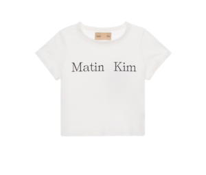 Buy Matin Kim Logo Silket Crop Top White at Sasom – Authentic and Ready to Ship