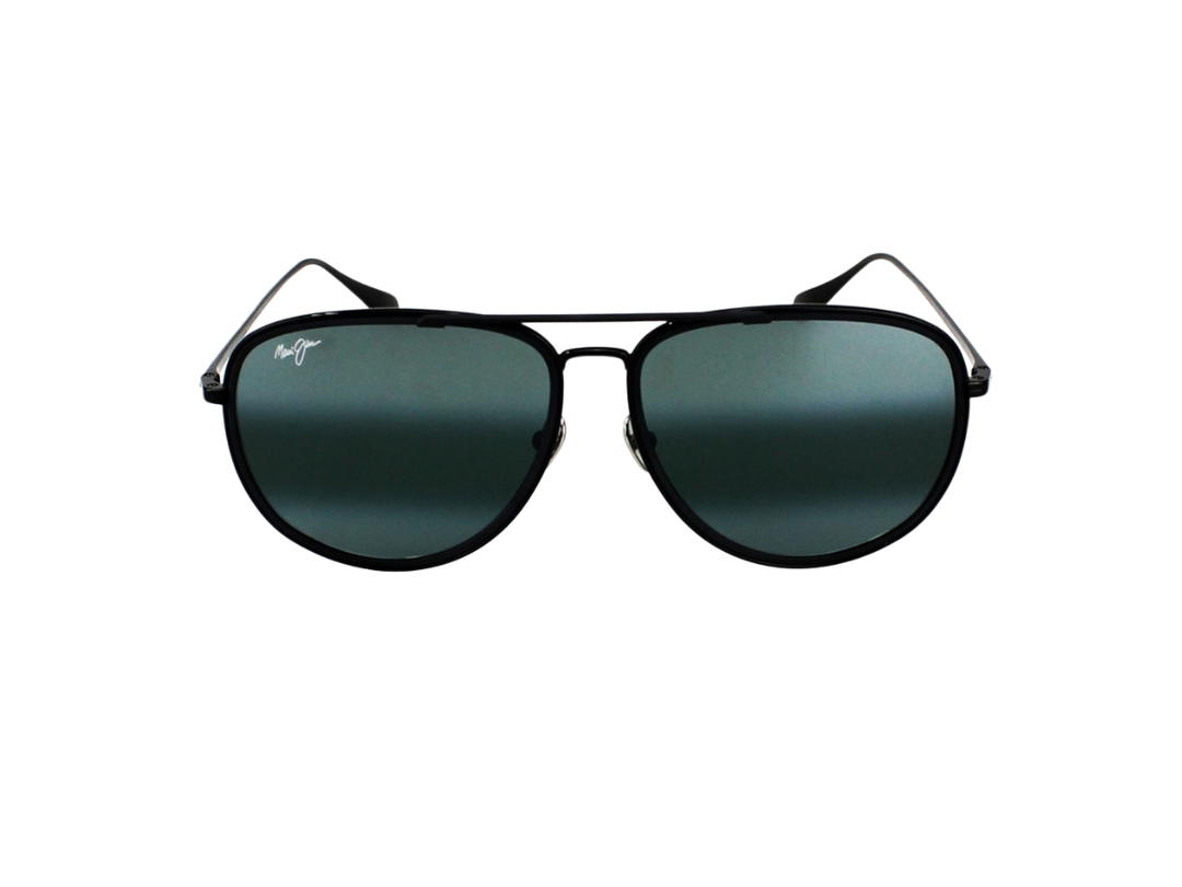 Maui Jim Maui Jim Fair Winds In Black Gloss Frame With Black Matte Rim Lenses