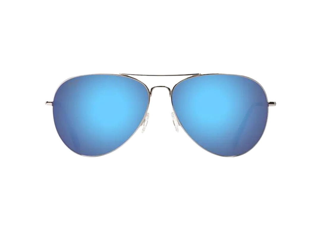 Maui Jim Maui Jim Mavericks In Silver Frame With Blue Hawaii Lenses