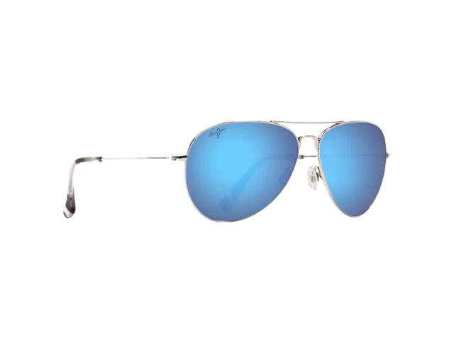 Maui Jim Maui Jim Mavericks In Silver Frame With Blue Hawaii Lenses - view 2