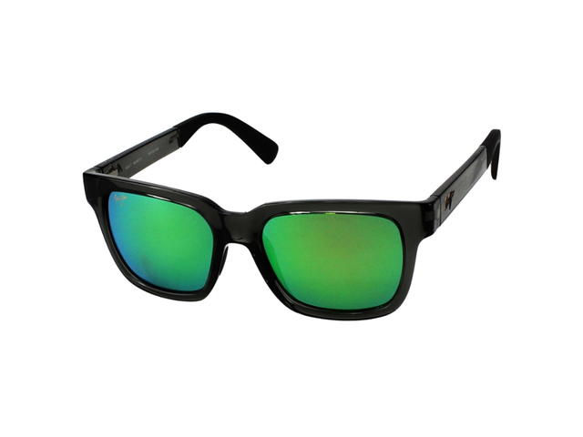 Maui Jim Maui Jim Mongoose In Black Gloss Frame With Translucent Green Lenses - view 2