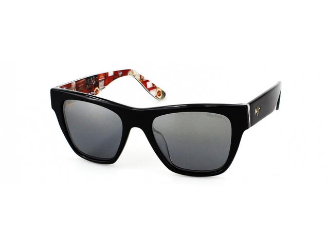 Maui Jim Maui Jim Treble In Black Gloss Frame-Collage Manchester United Interior Limited Edition With Grey Lenses - view 2
