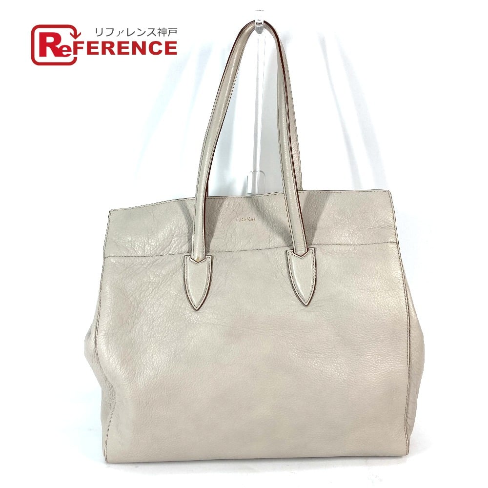 Max Mara MAX MARA Bag logo Tote Bag Pouch Shoulder Bag Leather Gurege Based