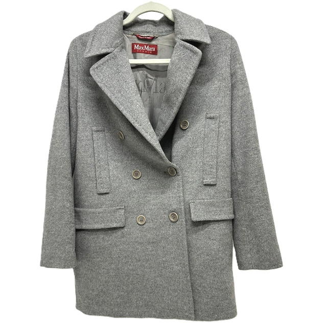 Max Mara MAX MARA Studio Wool Blend Double Breasted Tailored Jacket Jacket wool gray - view 1