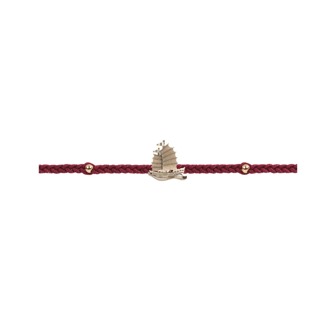 RAVIPA Mazu Golden Gold Bracelet (Burgundy)
