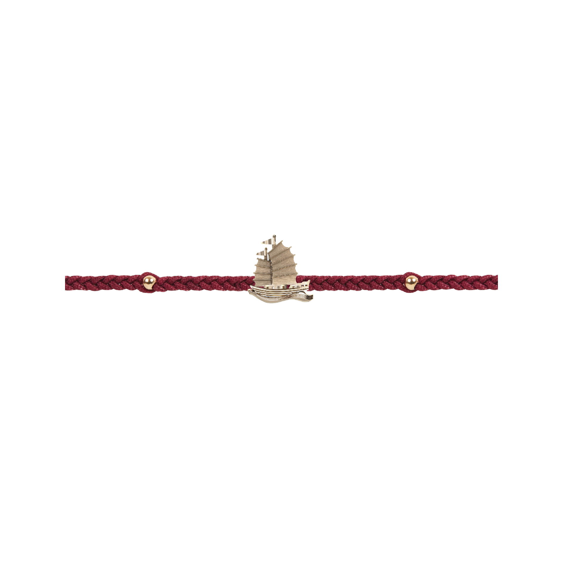 RAVIPA Mazu Golden Gold Bracelet (Burgundy)