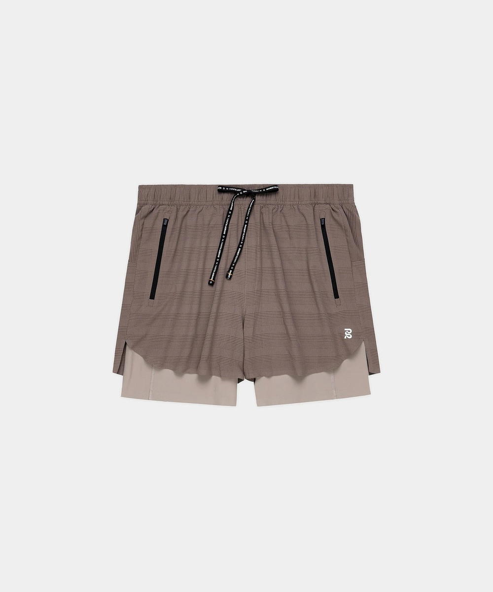 Bandit Running Bandit Running CoolGrid 2-in-1 Run Shorts Cocoa