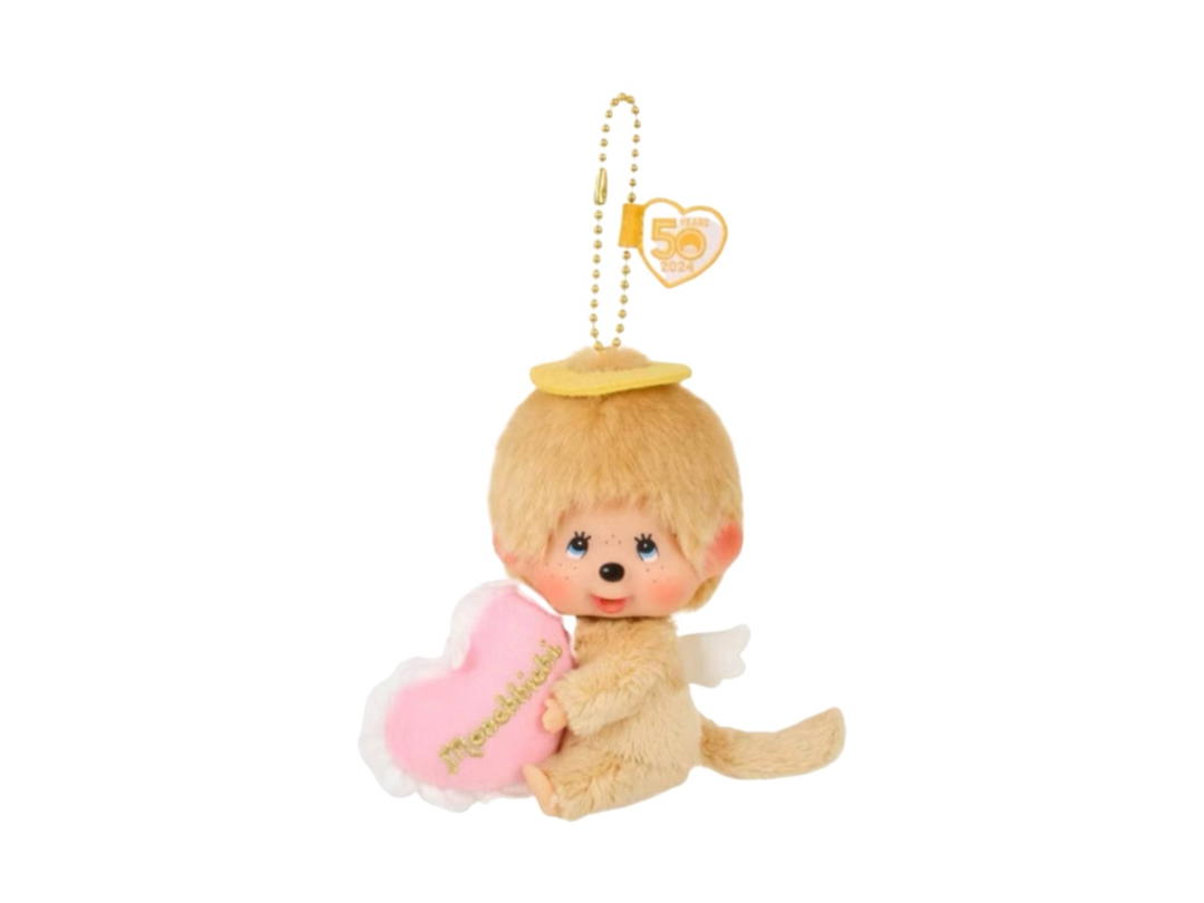 Monchhichi Monchhichi Love Happy Angel Monchhichi Big Head SS Keychian Boy