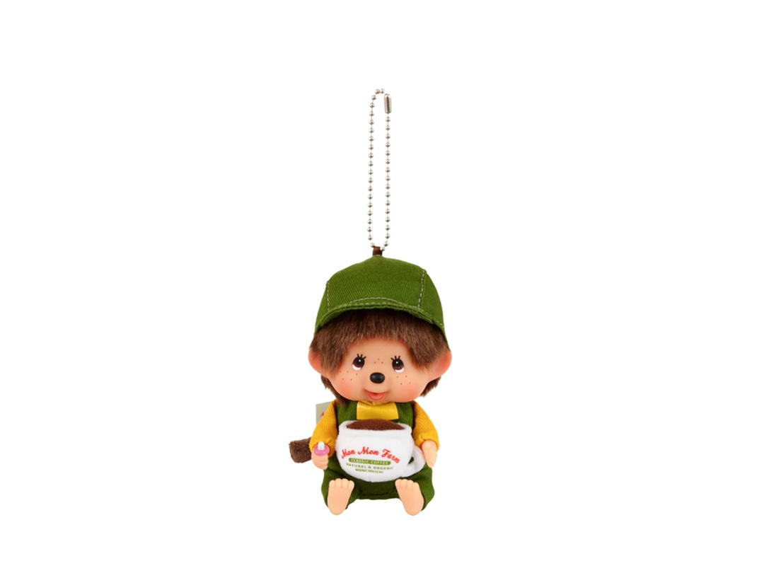 Monchhichi Monchhichi Keychain Boy Mon Mon Farm Coffee Boy