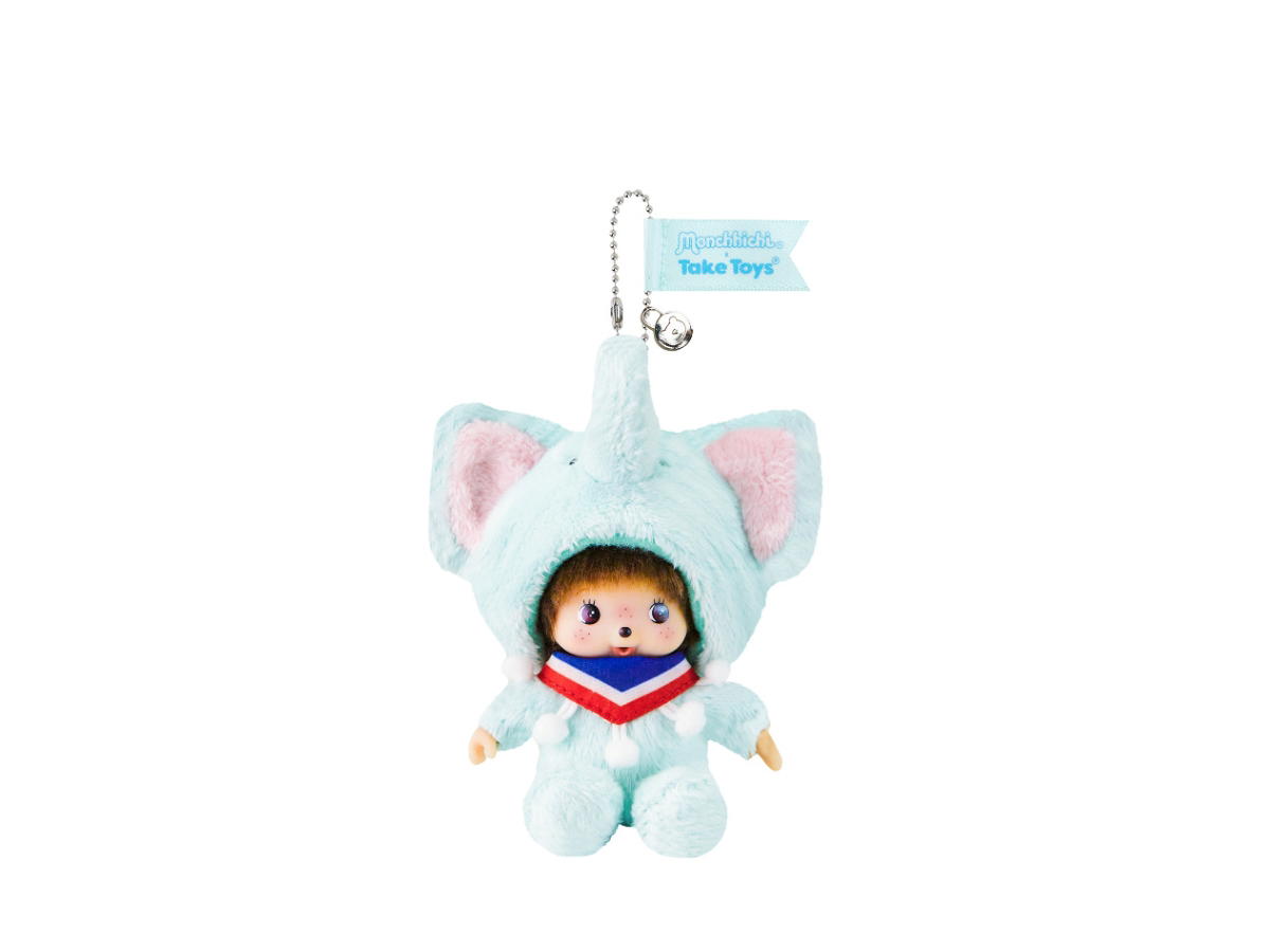 Monchhichi Monchhichi Luk Chang Boy Blue Thai-Thai Collection Keychain