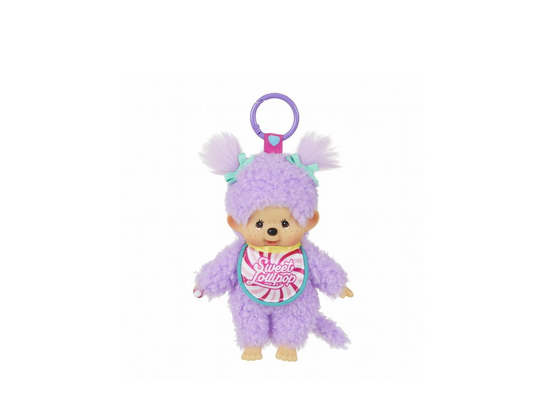 Monchhichi Monchhichi Sweet Lollipop Monchhichi Keychain Purple