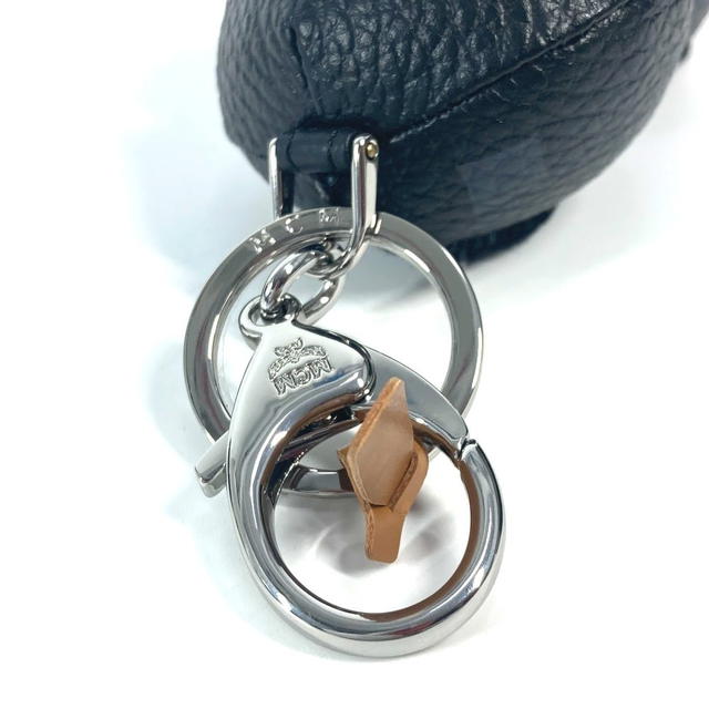 MCM MCM A BATHING APE Milo Visetos Bag Charm Key Holder Leather Black - view 5