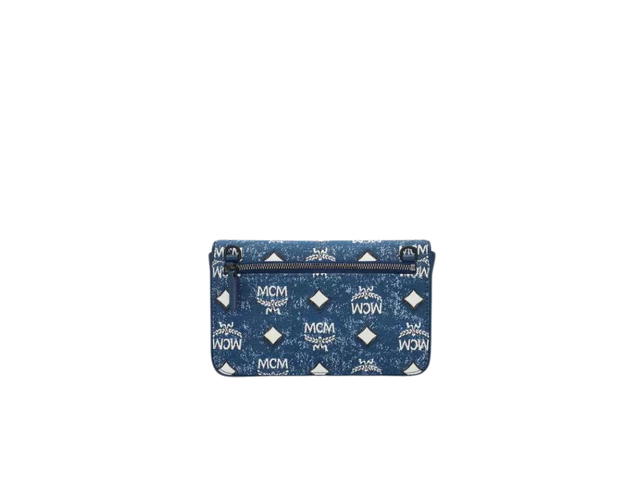 MCM MCM Aren Camera Bag In Vintage Denim Jacquard With Dark Silver-Tone Metal Hardware - view 2