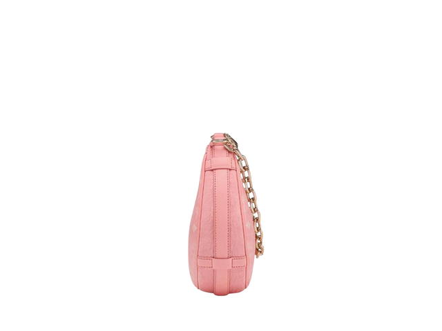 MCM MCM Aren Crescent Hobo In Pink Visetos Monogram With Palladium Hardware - view 3
