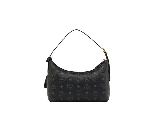 MCM MCM Aren Hobo In Visetos Leather With 24K Gold-Plated Metal Hardware Black - view 2