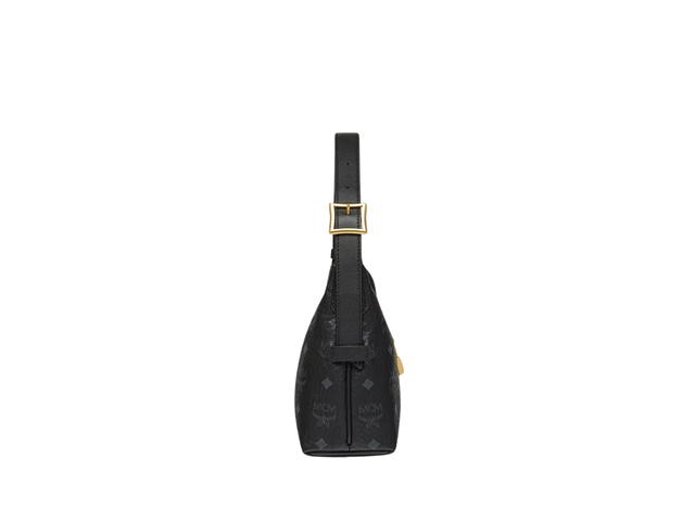 MCM MCM Aren Hobo In Visetos Leather With 24K Gold-Plated Metal Hardware Black - view 3