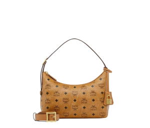 Buy MCM Aren Hobo In Visetos Leather With 24K Gold-Plated Metal Hardware Cognac at Sasom – Authentic and Ready to Ship