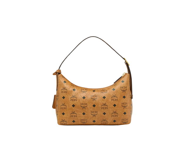 MCM MCM Aren Hobo In Visetos Leather With 24K Gold-Plated Metal Hardware Cognac - view 2
