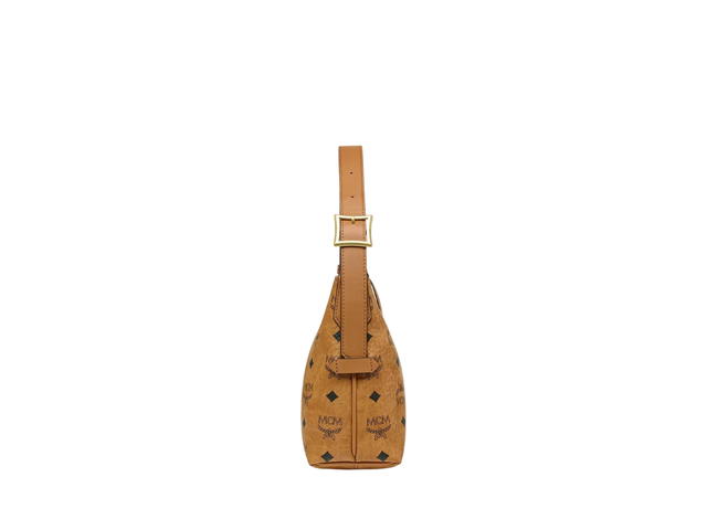 MCM MCM Aren Hobo In Visetos Leather With 24K Gold-Plated Metal Hardware Cognac - view 3