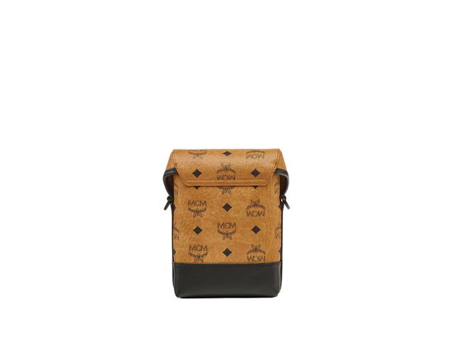 MCM MCM Aren N/S Crossbody In Visetos Monogram Coated Canvas With Dark Metal Hardware Cognac - view 2