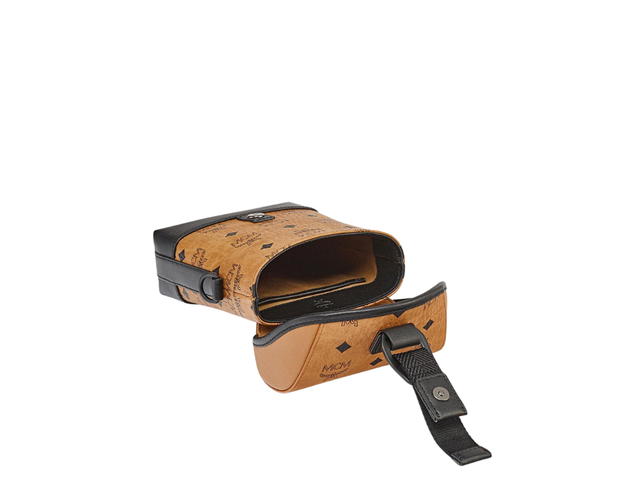 MCM MCM Aren N/S Crossbody In Visetos Monogram Coated Canvas With Dark Metal Hardware Cognac - view 3