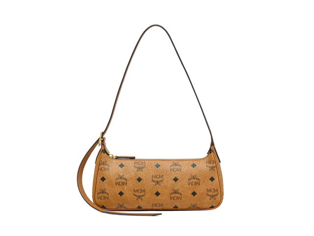MCM MCM Aren Shoulder Bag In Cognac Visetos-Nappa Leather Trim With 24k Gold-plated Metal Hardware - view 1