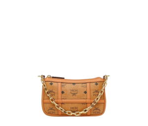 Buy 
MCM Aren Shoulder Bag In Visetos Coated Canvas With 24k Gold-plated Hardware Cognac at Sasom – Authentic and Ready to Ship