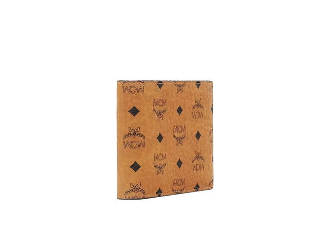 MCM MCM Bifold Wallet With Card Case In Visetos Original Coated Canvas Cognac - view 2