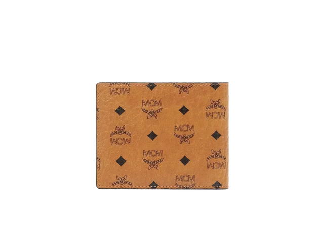 MCM MCM Bifold Wallet With Card Case In Visetos Original Coated Canvas Cognac - view 3