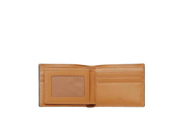 MCM MCM Bifold Wallet With Card Case In Visetos Original Coated Canvas Cognac - view 4