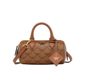 Buy MCM Mini Ella Boston Bag Brown at Sasom – Authentic and Ready to Ship